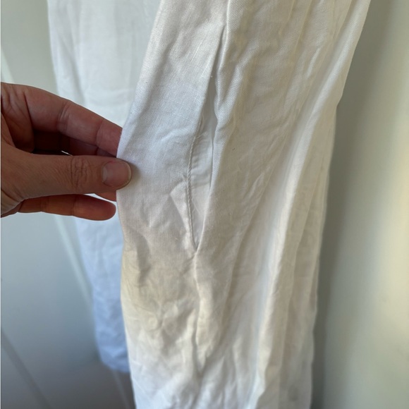 Boden white linen fit and flare dress size 10 - Picture 3 of 6